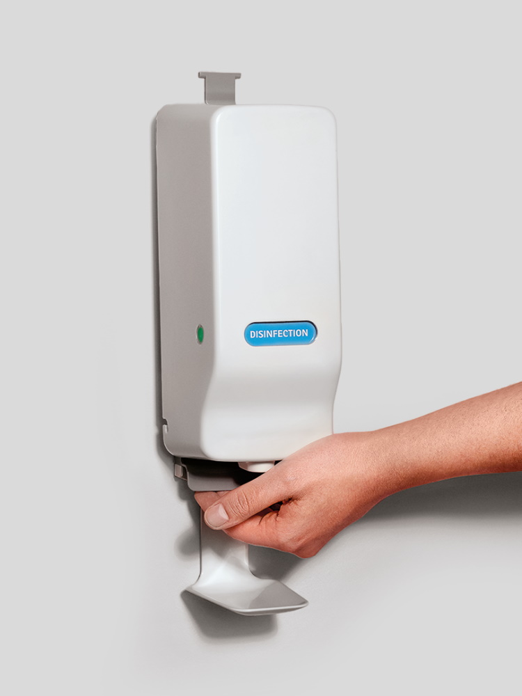 Wand-Handspender mit Hand