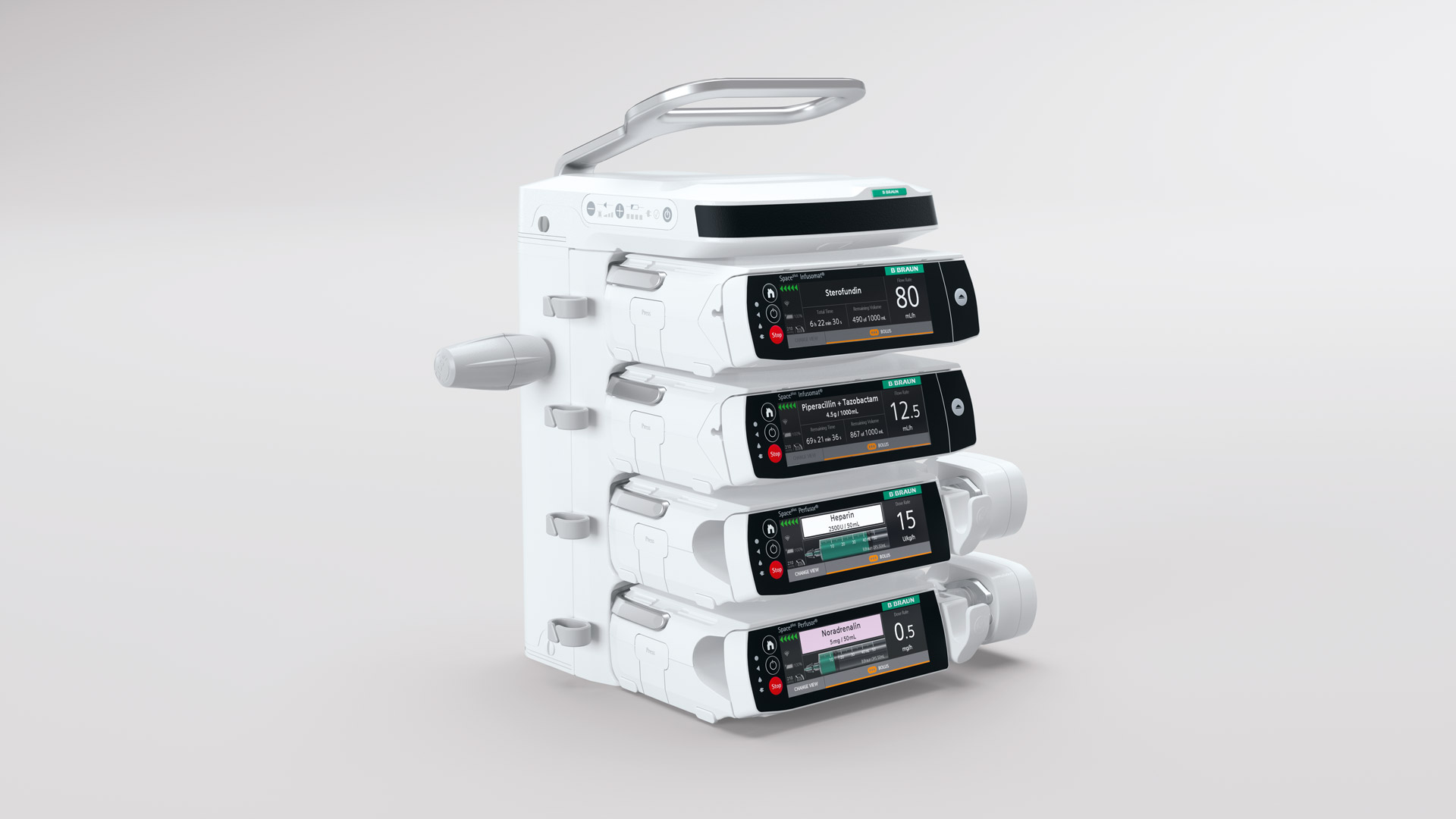 Station Spaceplus avec pompes à perfusion